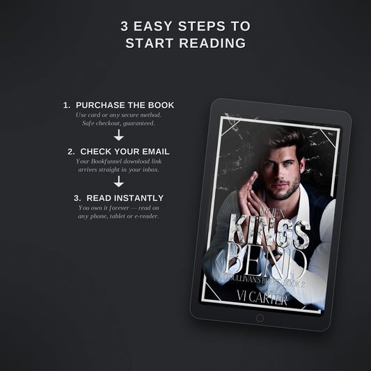 Digital book cover displayed on a tablet with text on how to start reading.