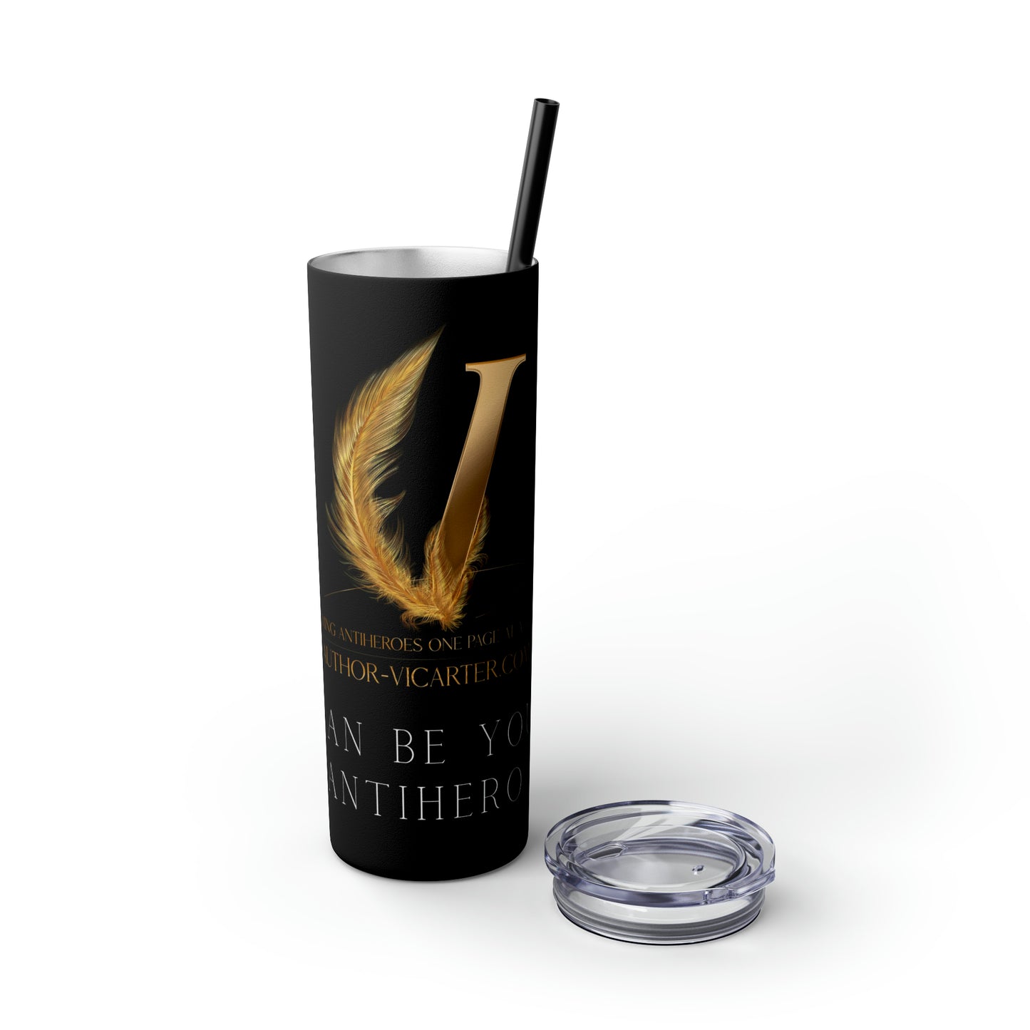 Skinny Tumbler with Straw, 20oz