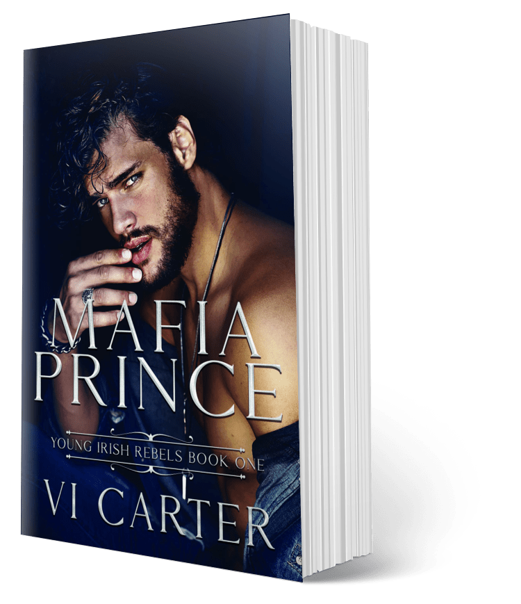 Mafia Prince paperback cover by Vi Carter – dark Irish mafia romance