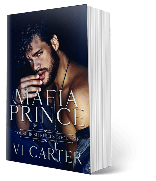 Mafia Prince paperback cover by Vi Carter – dark Irish mafia romance