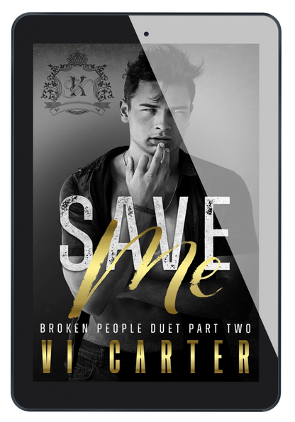 Ebook cover of 'Save Me' by Vi Carter on a tablet screen