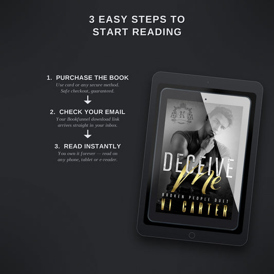 Digital book cover displayed on a tablet with text on how to start reading.