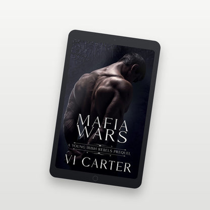 Ebook cover of 'Mafia Wars' by VI Carter on a tablet with a dark background