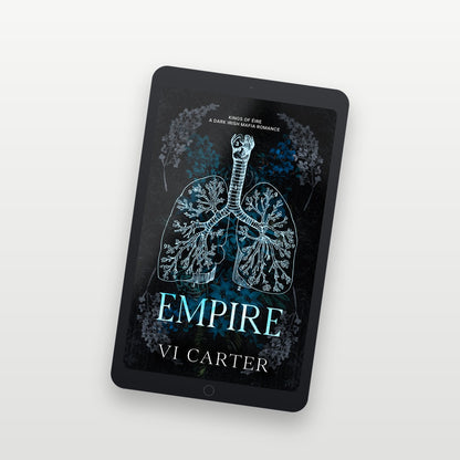 Ebook cover of 'Empire' by V.I. Carter on a tablet screen