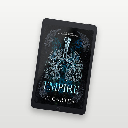 Ebook cover of 'Empire' by V.I. Carter on a tablet screen