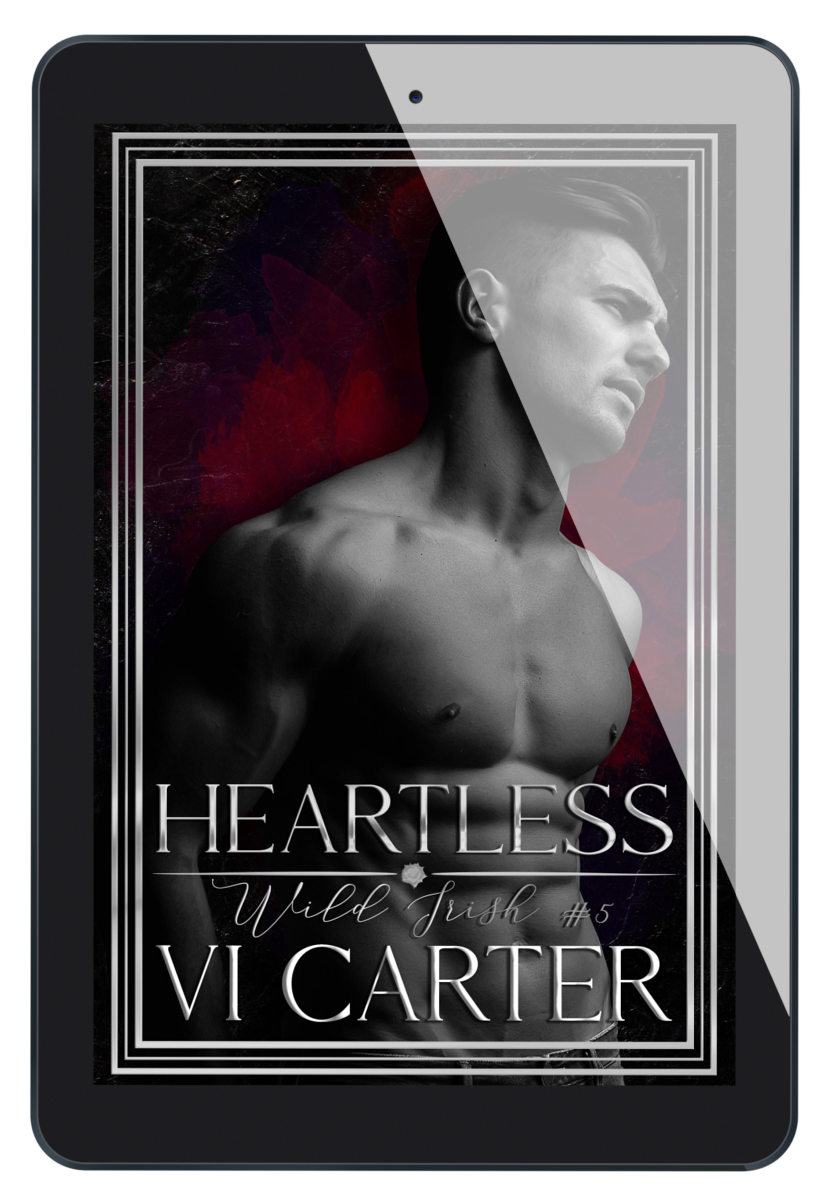 E-book cover of 'Heartless #5' featuring a digital portrait of a man with a serious expression.