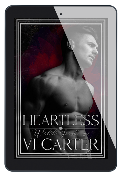 E-book cover of 'Heartless #5' featuring a digital portrait of a man with a serious expression.