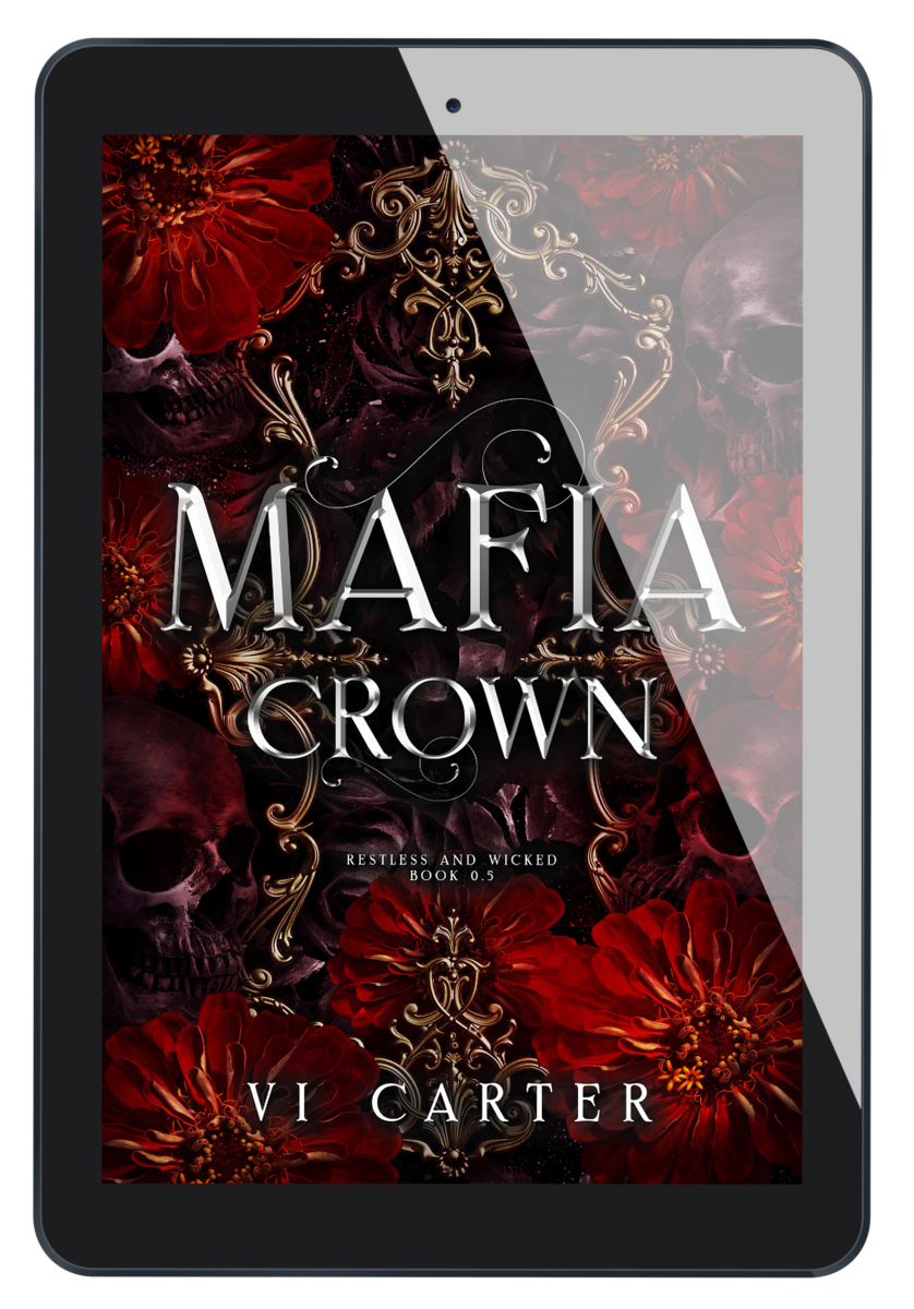 Ebook cover for 'Mafia Crown' featuring a dark, ornate design with red and black colors and the title prominently displayed.