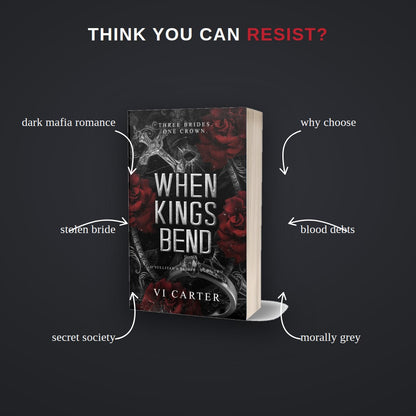 Tropes in When Kings Bend — dark mafia romance, why choose, stolen bride, blood debts, secret society, morally grey